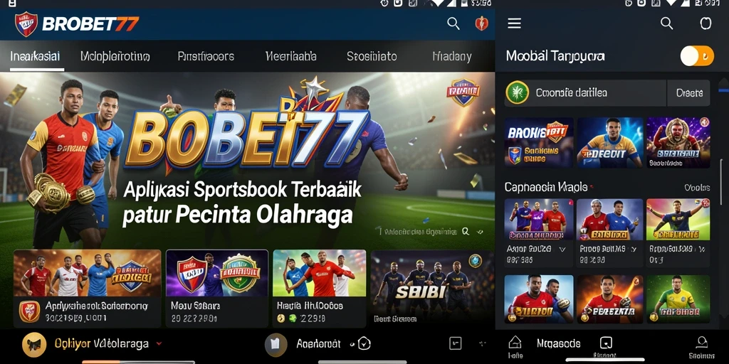 Tampilan gameplay Sportsbook BROBET77 yang menarik dan interaktif.