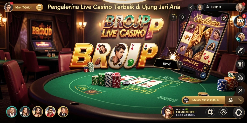Tampilan menarik dari gameplay Live Casino BROJP dengan dealer profesional.