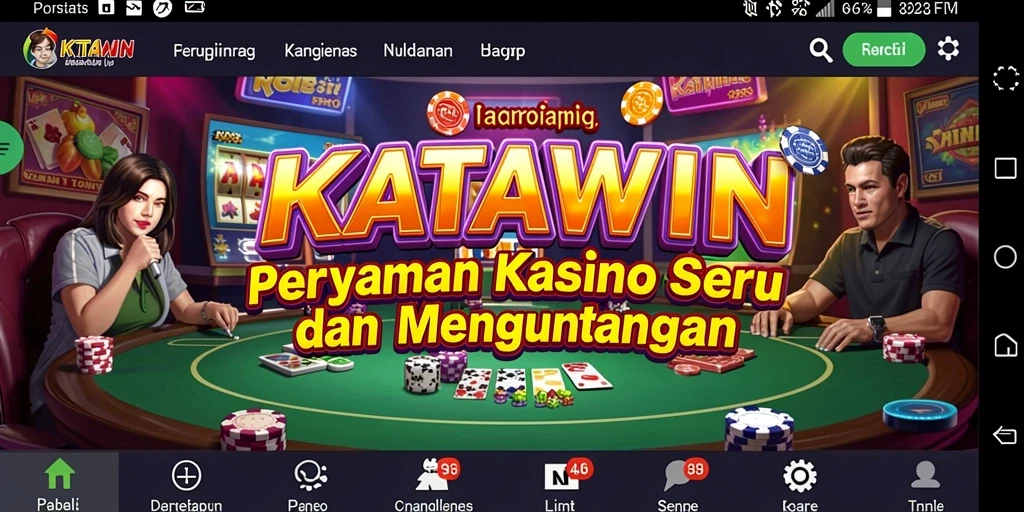 Tampilan menarik gameplay KATAWIN saat bermain Kasino.