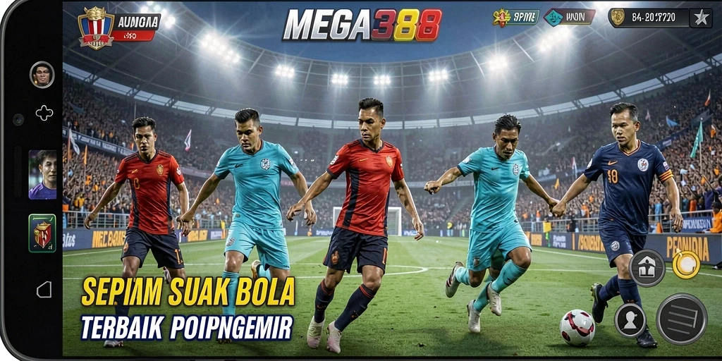 Tampilan gameplay MEGA388 yang memukau dengan aksi sepak bola seru.