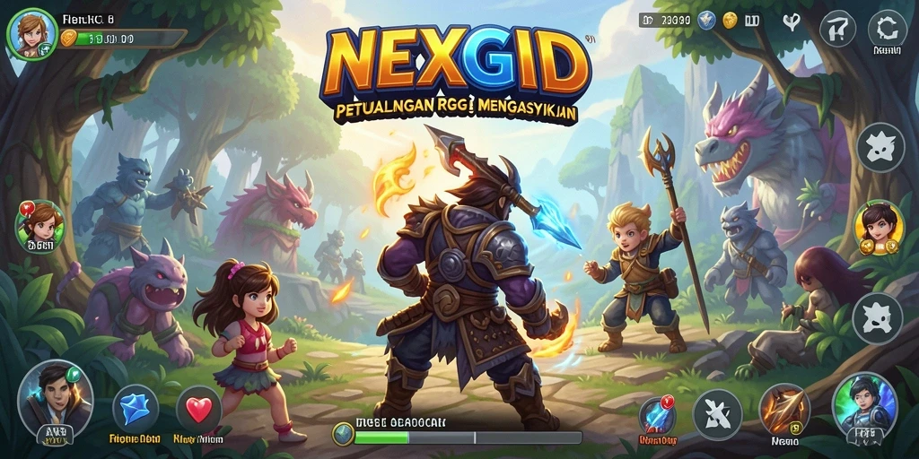 Tampilan gameplay epik dari NEXGID dengan aksi RPG yang seru.