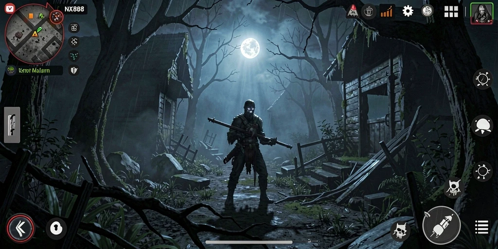 Tangkapan layar menampilkan suasana mencekam dari game Horror ini.