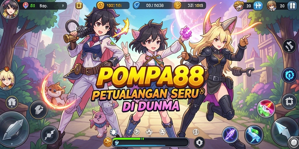 Screenshot utama POMPA88 menampilkan aksi seru di dunia Anime.