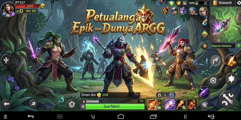 Tampilan gameplay seru dan strategi pertempuran di PT707.