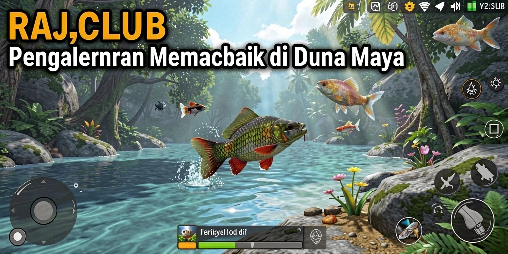 Tampilan gameplay memancing yang menarik dan mendebarkan di RAJACLUB.