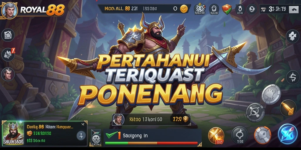 Screenshot gameplay ROYAL88 menampilkan pertahanan menara yang dinamis.