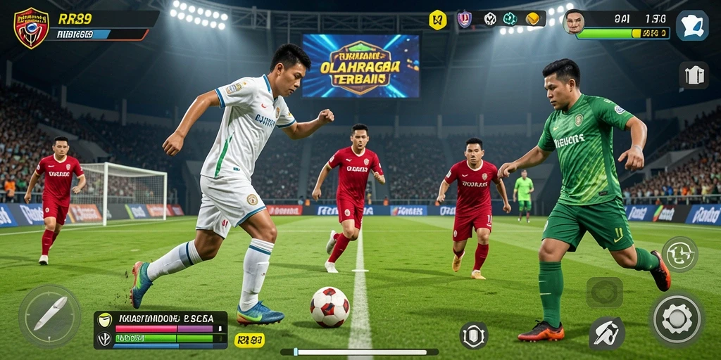 Tampilan gameplay yang menarik dalam permainan olahraga RR89.