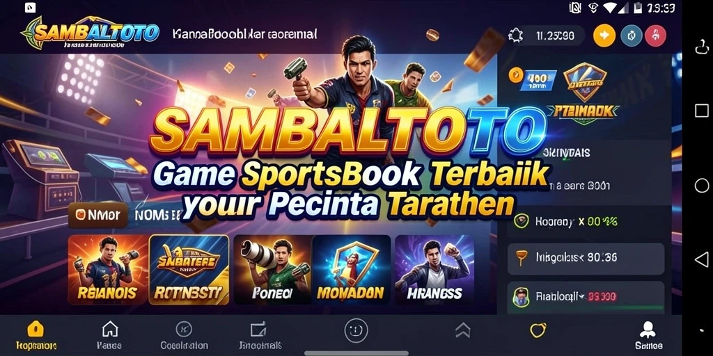 Tampilan antarmuka SAMBALTOTO dengan berbagai pilihan taruhan olahraga.
