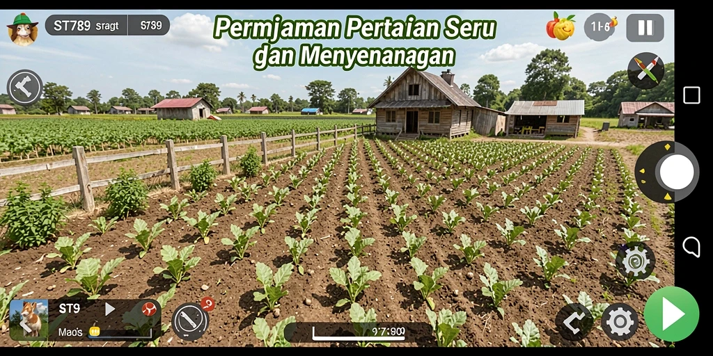Tampilan menarik dari gameplay pertanian di ST789.