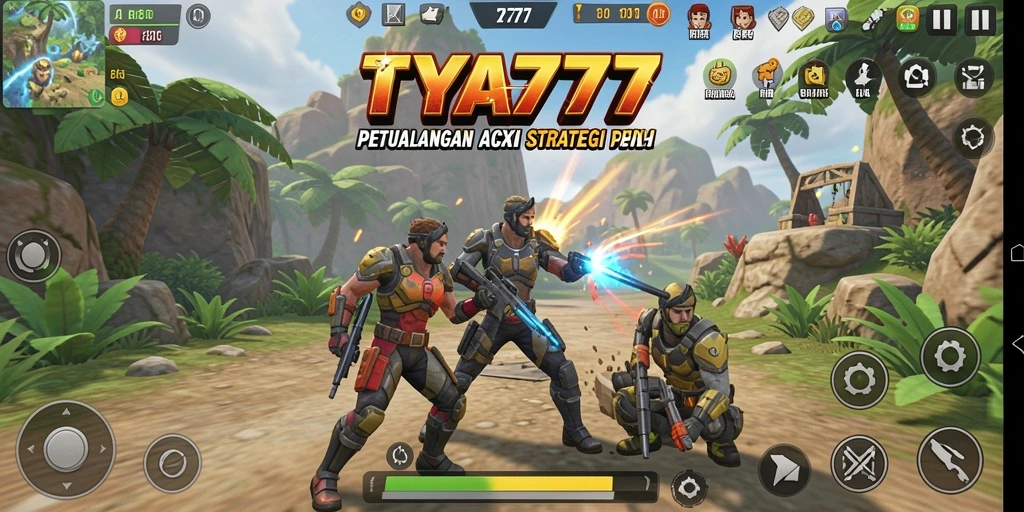 Gambar menunjukkan aksi mendebarkan dalam gameplay TYA777.