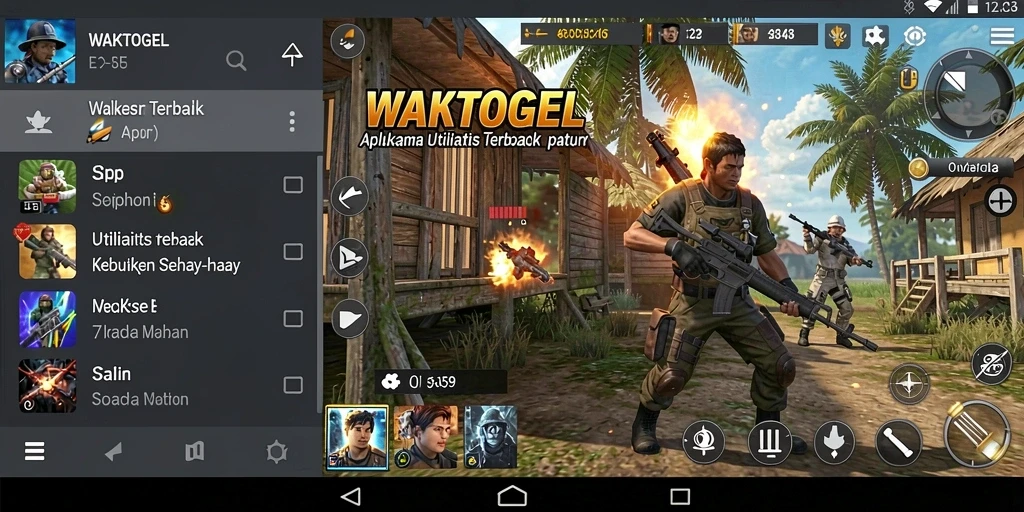 Tampilan utama WAKTOGEL dengan fitur utilitas yang lengkap dan mudah digunakan.