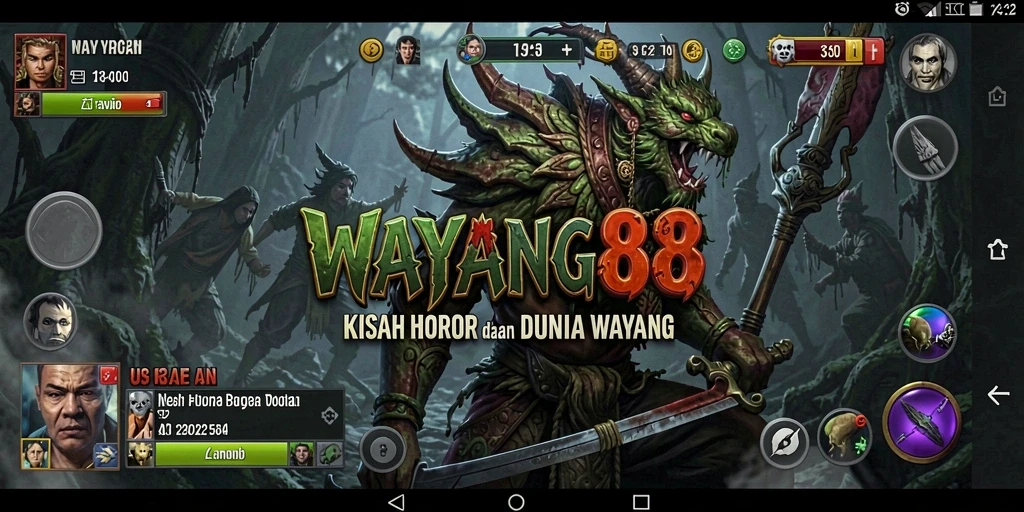 Tangkapan layar menunjukkan suasana mencekam dalam WAYANG88.